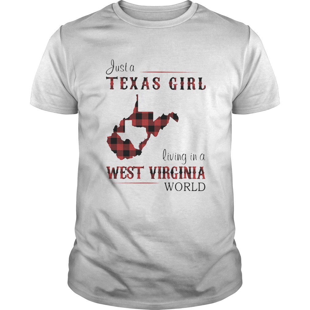 Just a Texas girl living in a west virginia map shirt