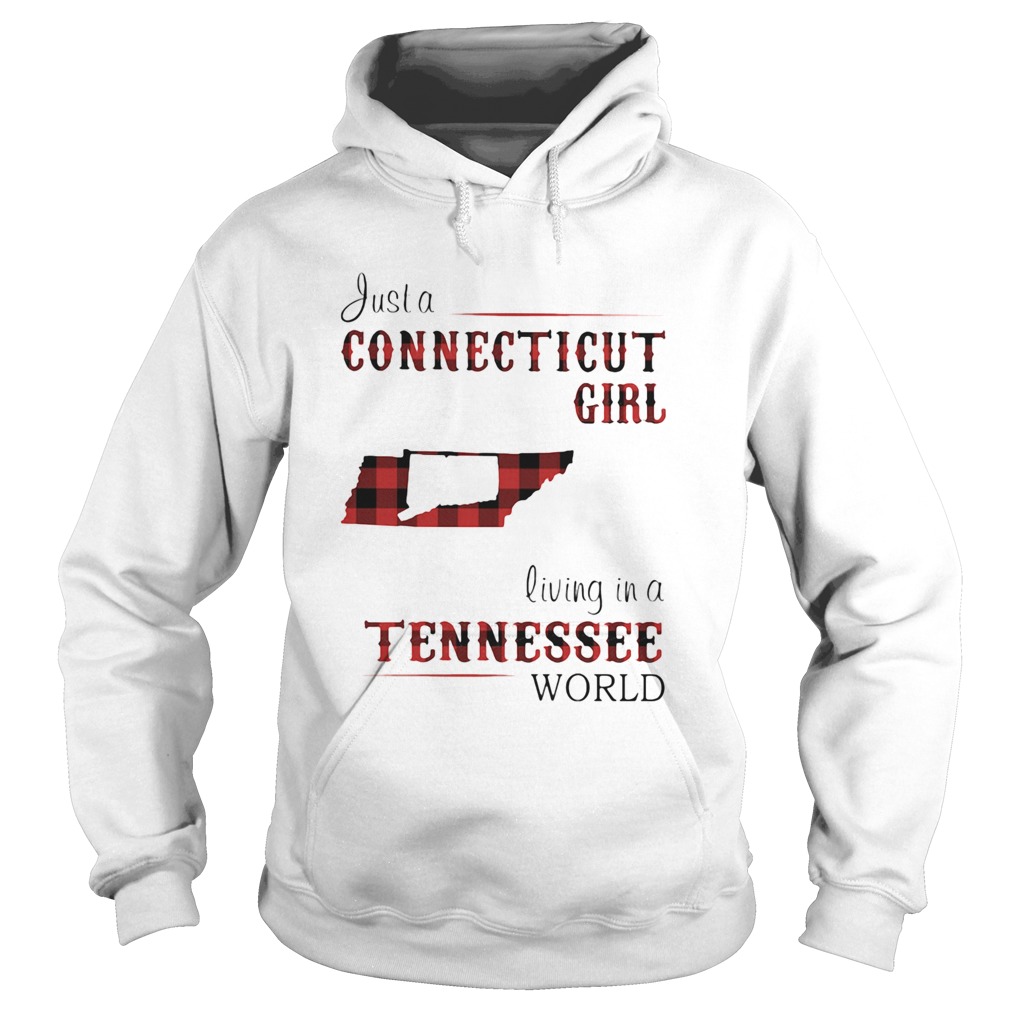 Just a connecticut girl living in a tennessee world map  Hoodie