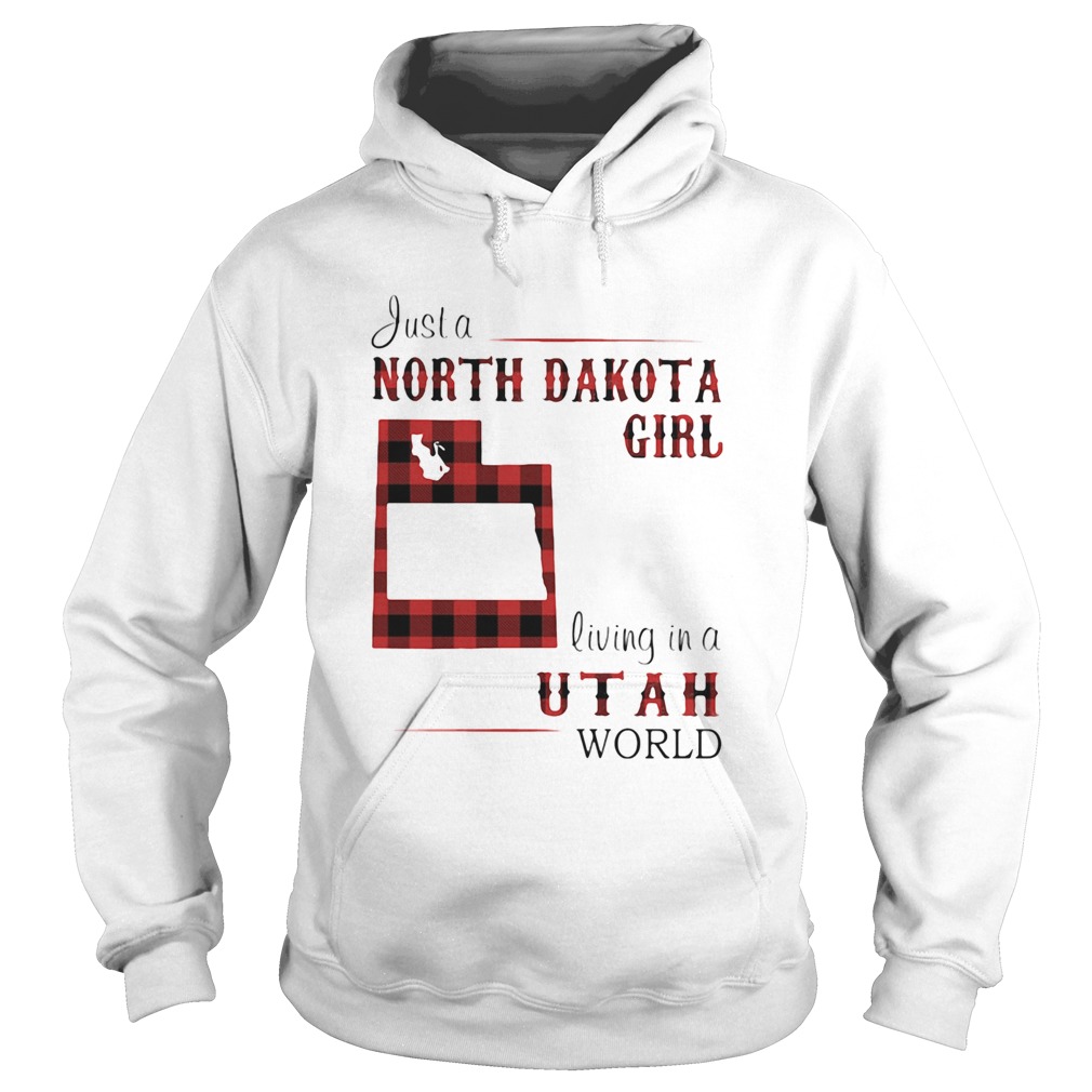 Just a north dakota girl living in a utah world map  Hoodie