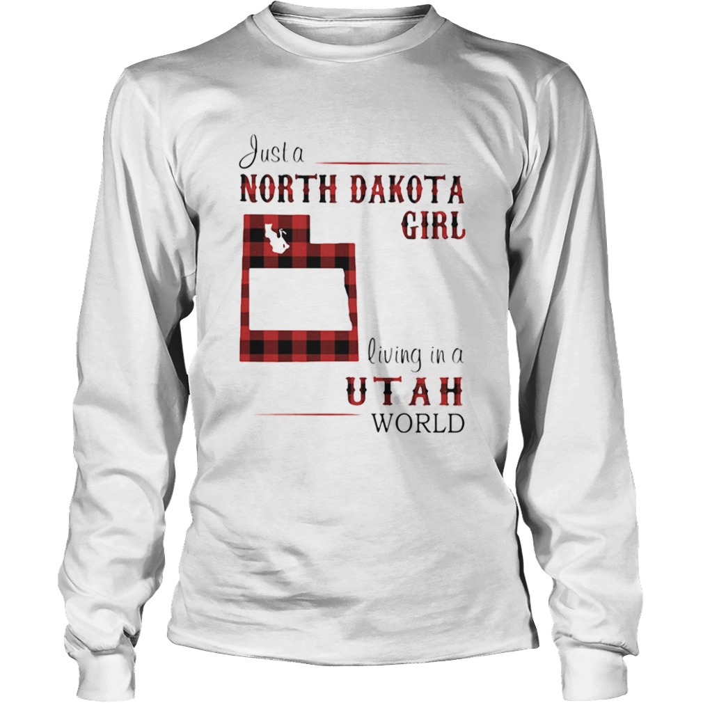 Just a north dakota girl living in a utah world map  Long Sleeve