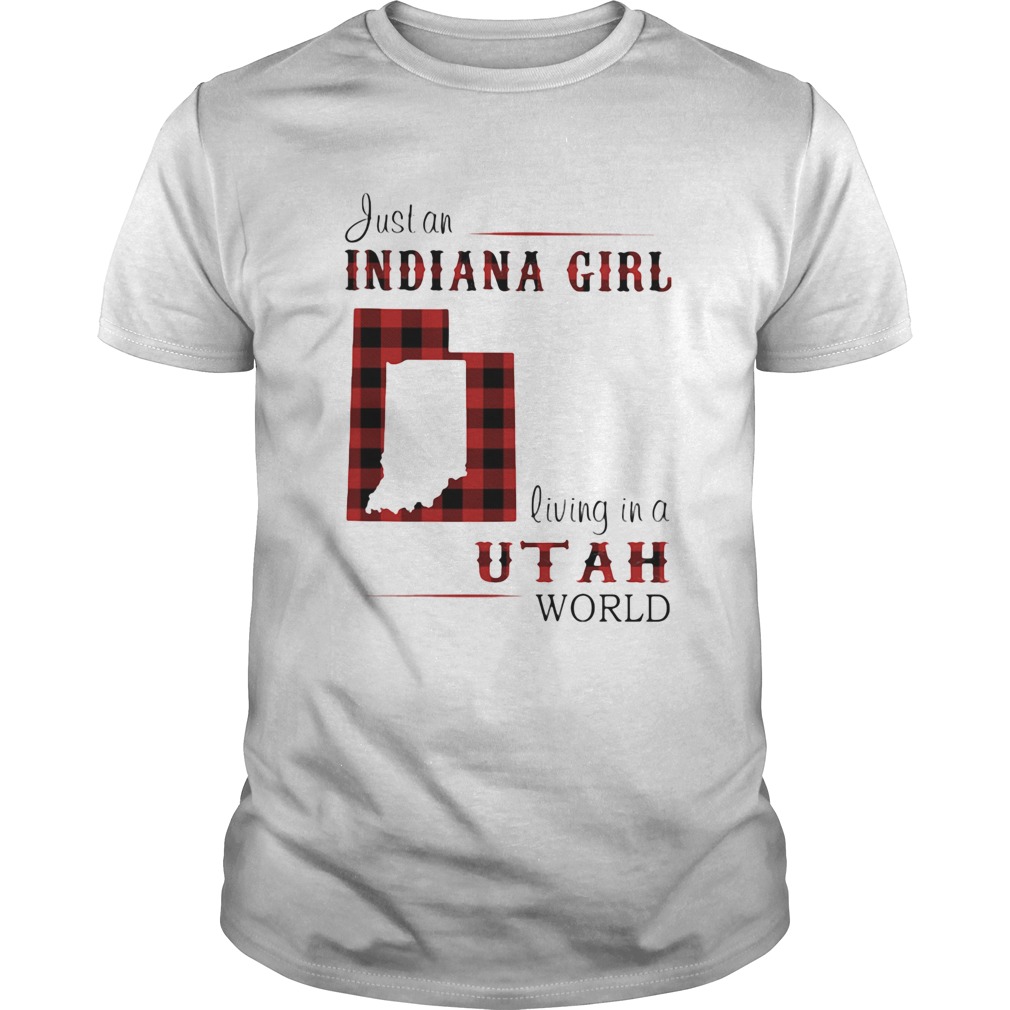 Just an Indiana girl living in a Utah world map shirt