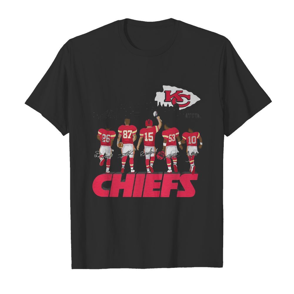 Kansas City Chiefs #26 #87 #15 #53 #10 Legends signatures shirt