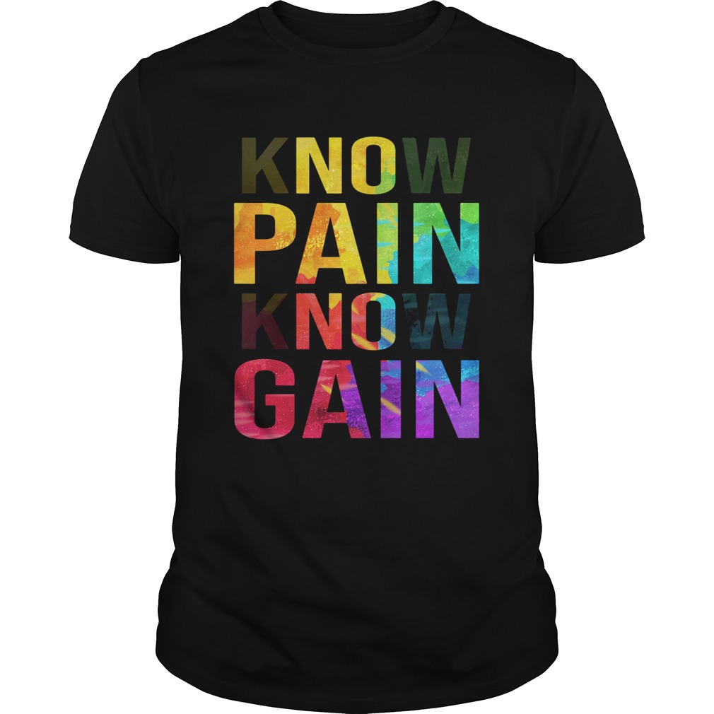 Know Pain Know Gain shirt