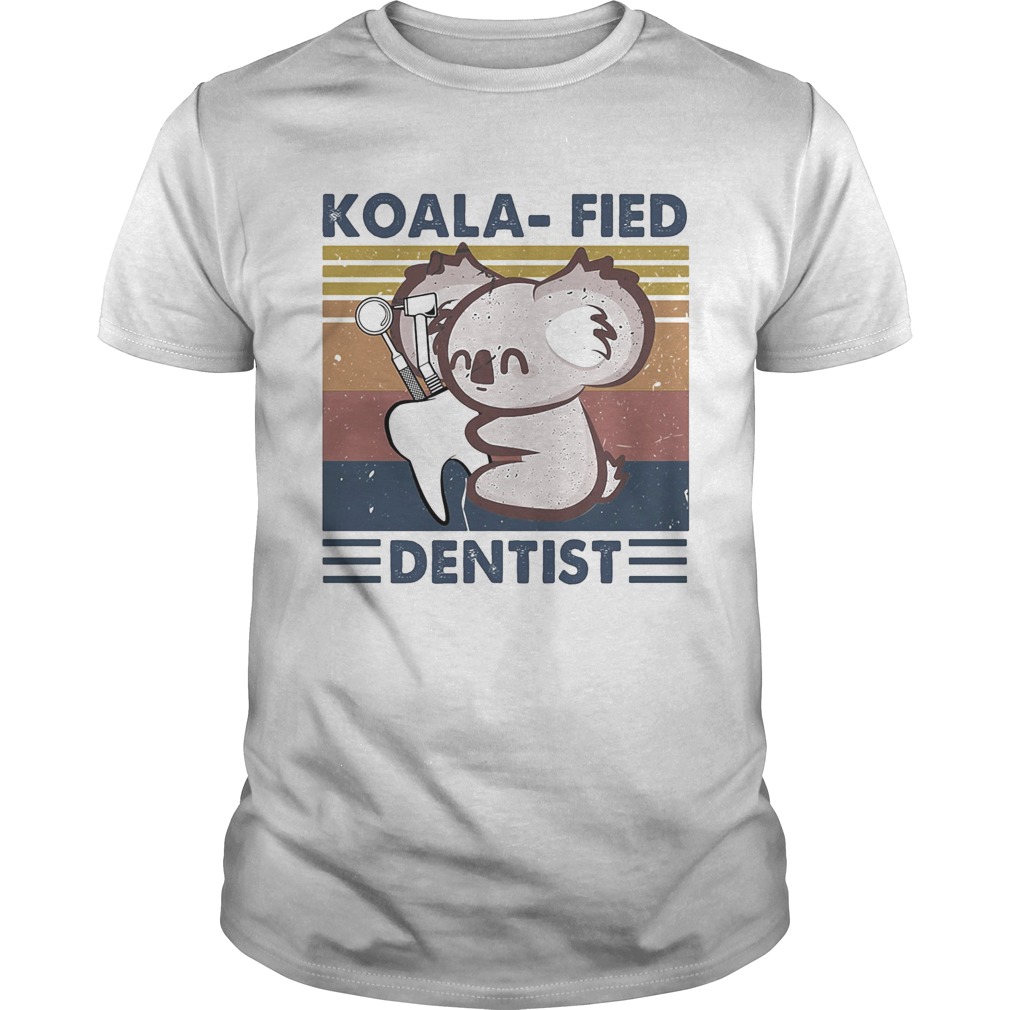 Koalafied dentist vintage retro shirt