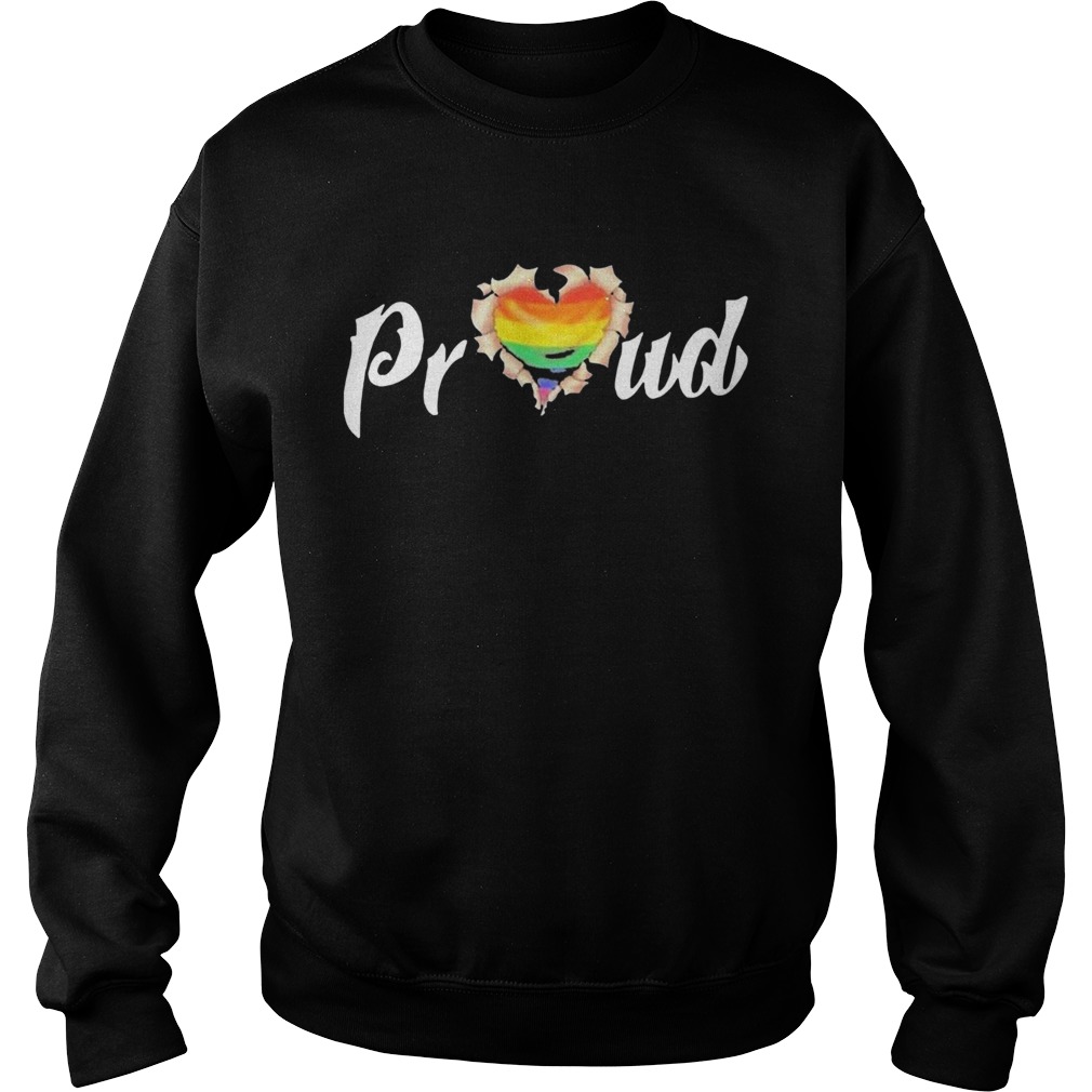 LGBT Proud Blood Inside Me Heart  Sweatshirt