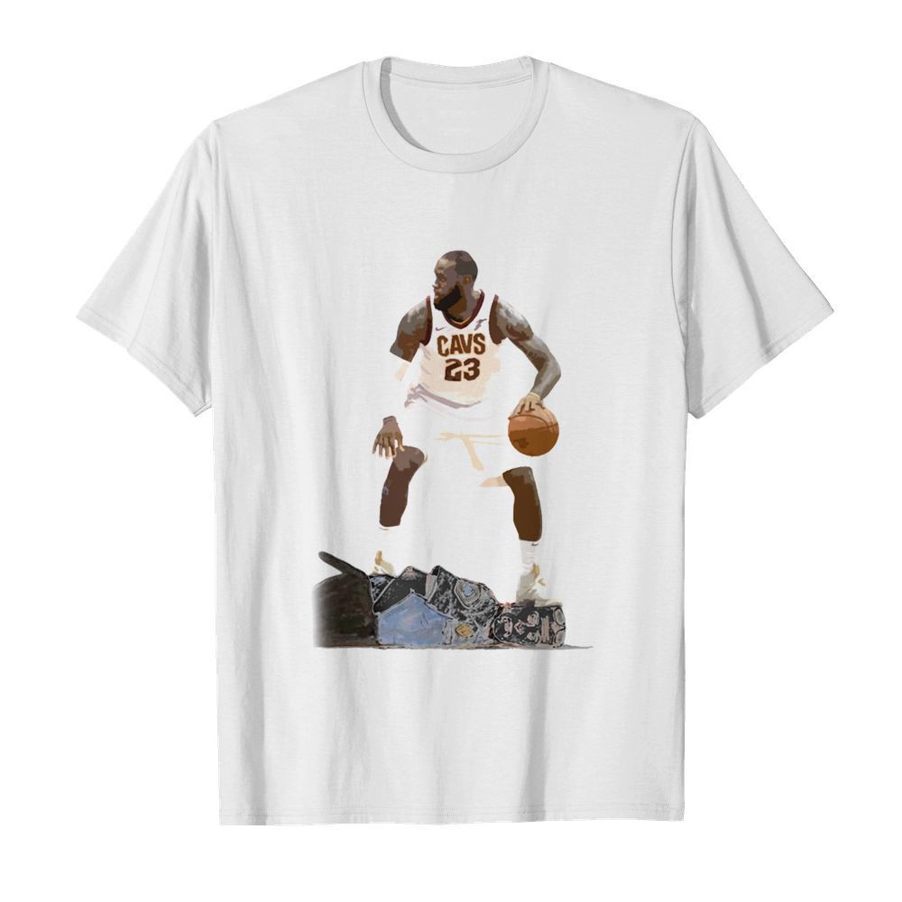 LeBron James kneeling on the neck Police shirt