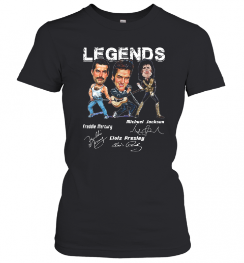 Legends Freddie Mercury Elvis Presley Michael Jackson T-Shirt Classic Women's T-shirt