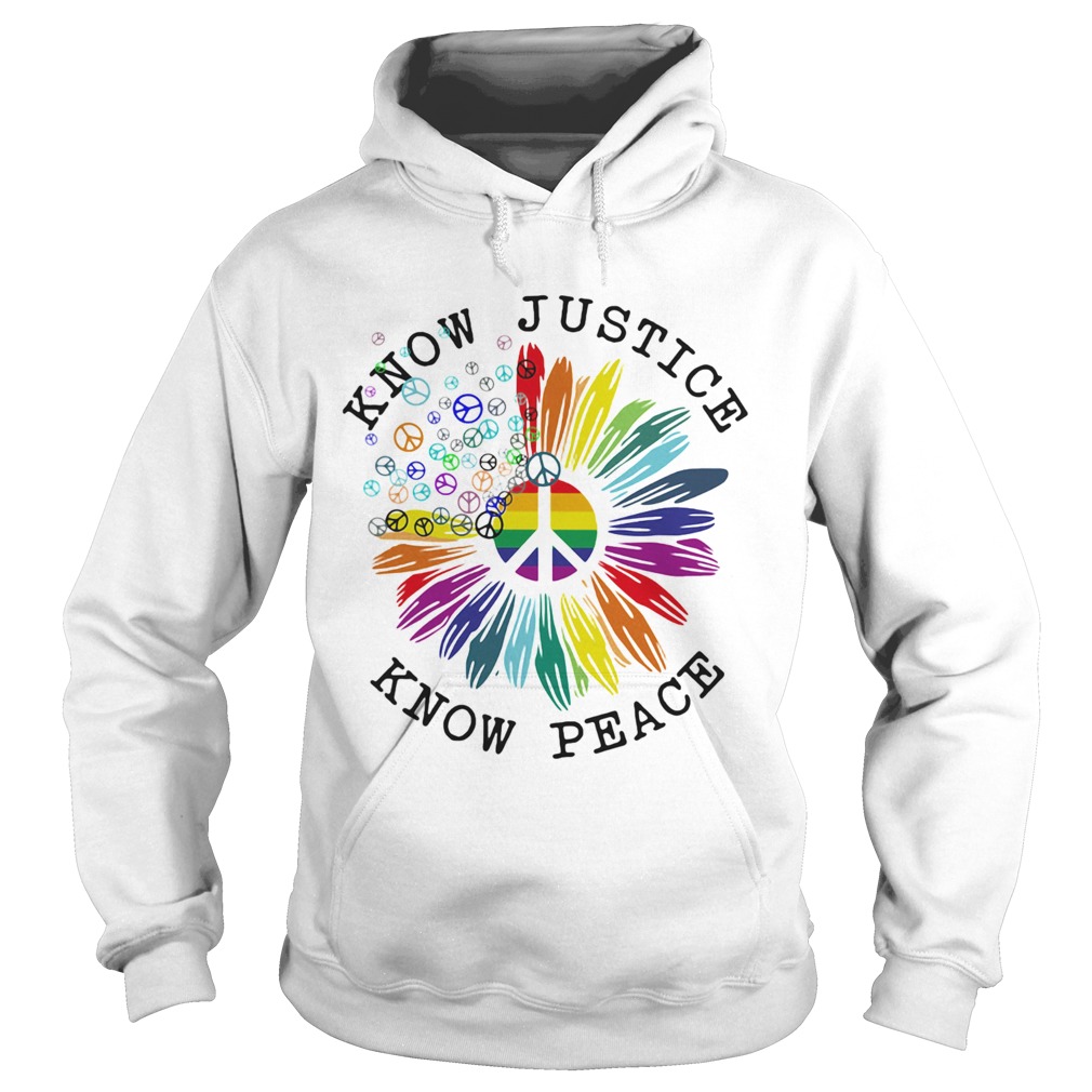 Lgbt flower know justice know peace  Hoodie