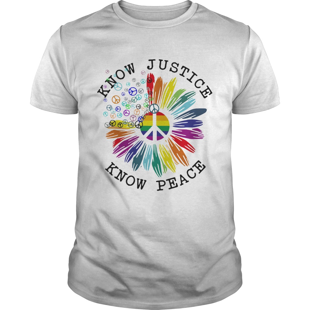 Lgbt flower know justice know peace  Unisex