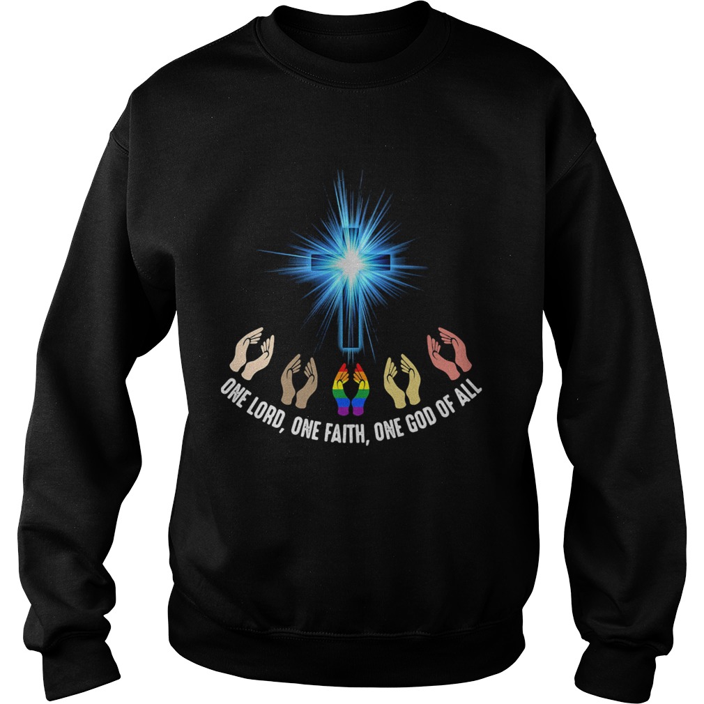 Lgbt jesus one lord one faith one god of all juneteenth  Sweatshirt