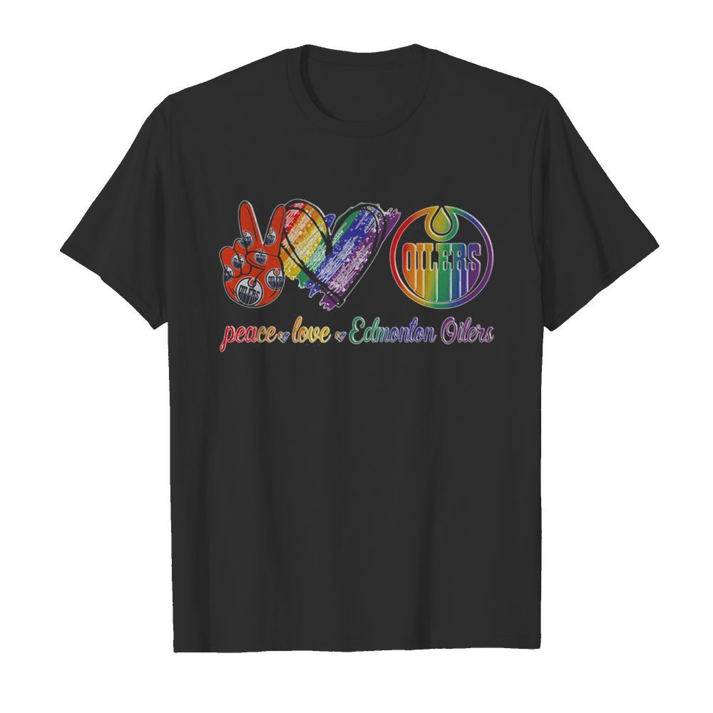 Lgbt peace love edmonton oilers  Classic Men's T-shirt