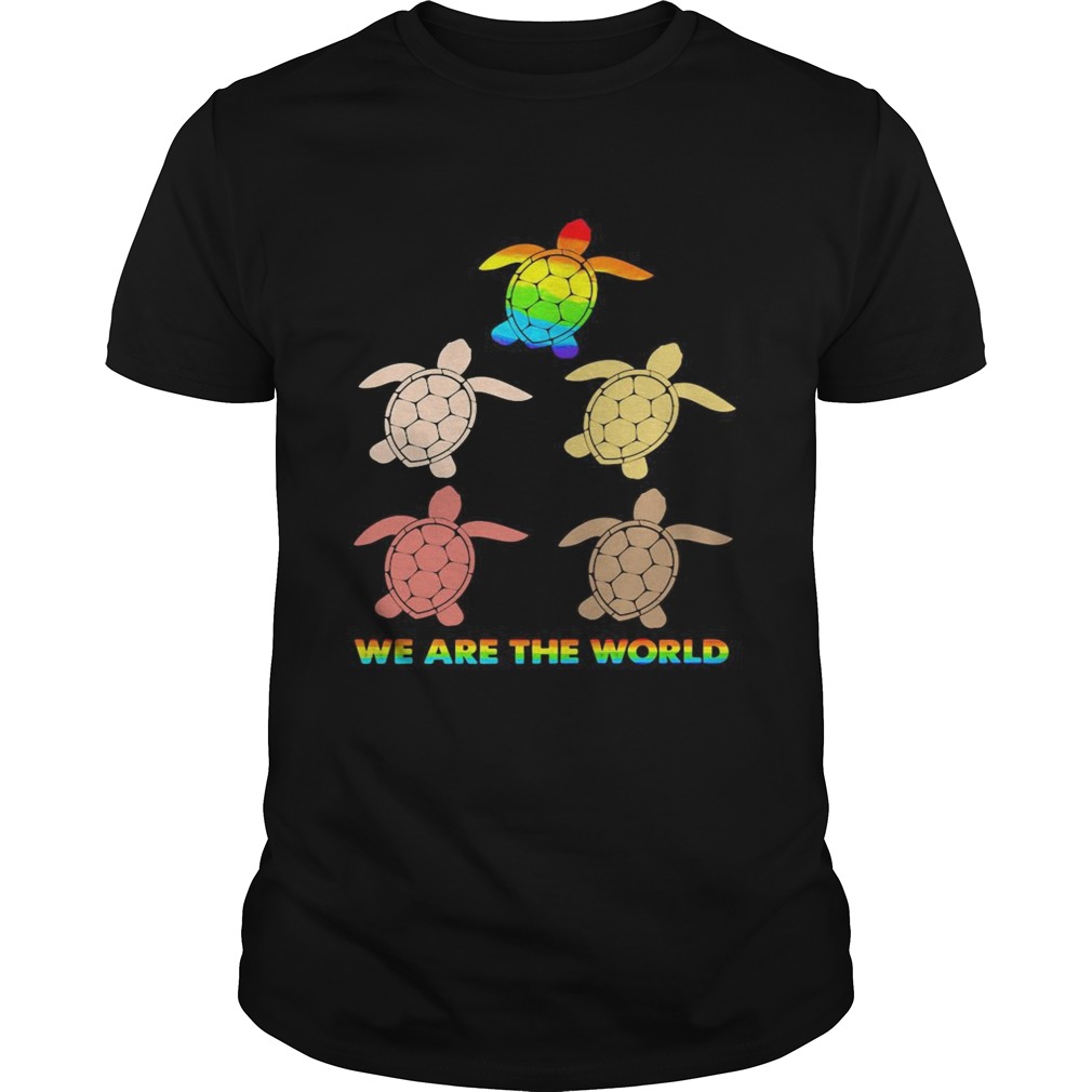 Lgbt turtle we are the world shirt