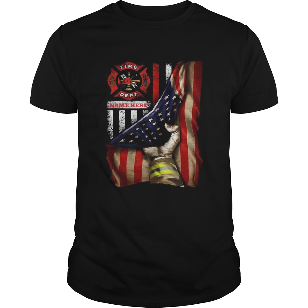 Logo Fire Dept Black Lives Matter American Flag Independence Day shirt