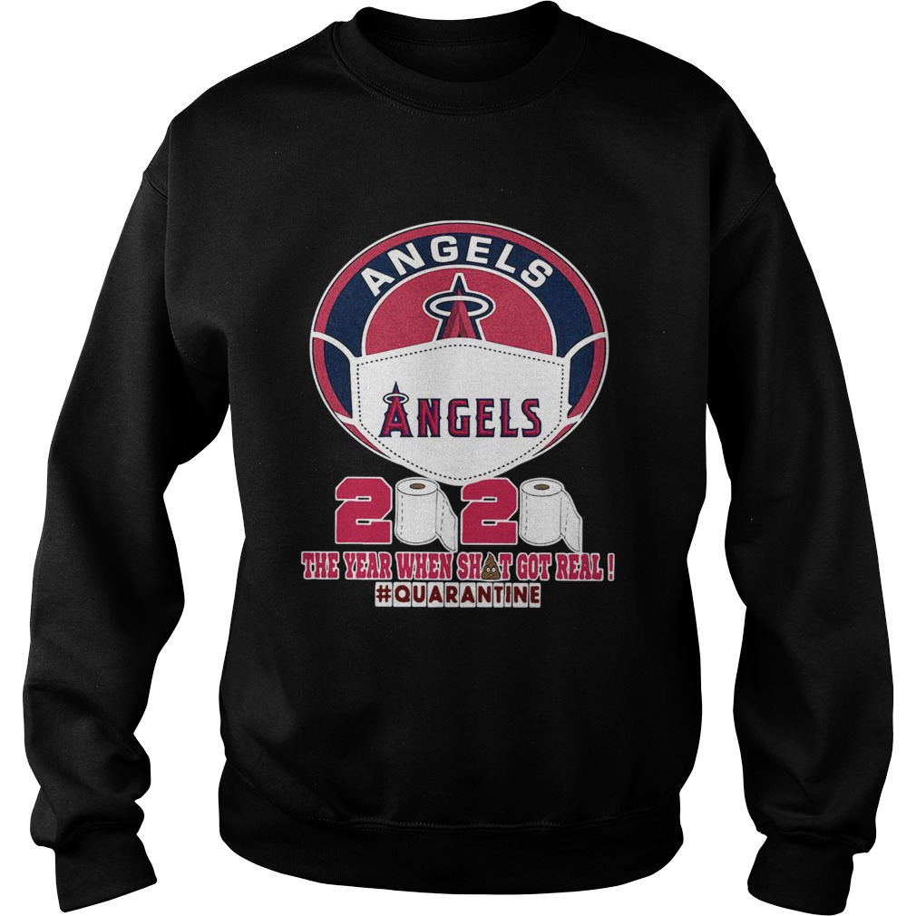 Los Angeles Angels Of Anaheim Mask 2020 Quarantine Coronavirus  Sweatshirt