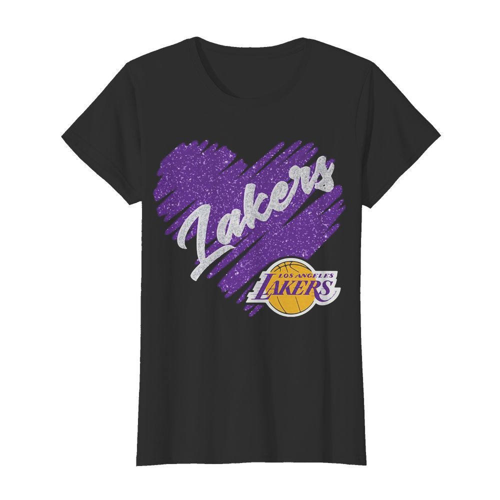 Los Angeles Lakers heart  Classic Women's T-shirt