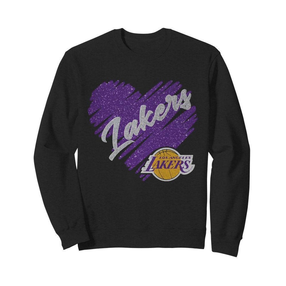 Los Angeles Lakers heart  Unisex Sweatshirt