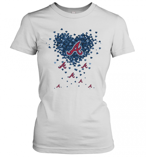 Love Atlanta Braves Baseball Logo Hearts T-Shirt Classic Women's T-shirt