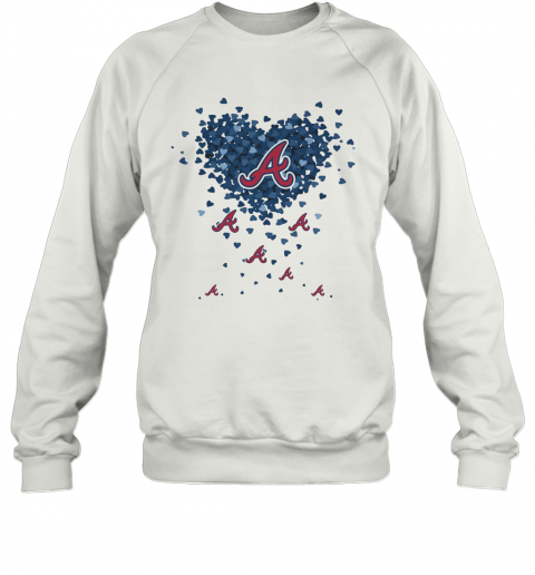 Love Atlanta Braves Baseball Logo Hearts T-Shirt Unisex Sweatshirt