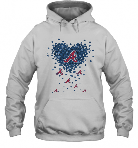 Love Atlanta Braves Baseball Logo Hearts T-Shirt Unisex Hoodie