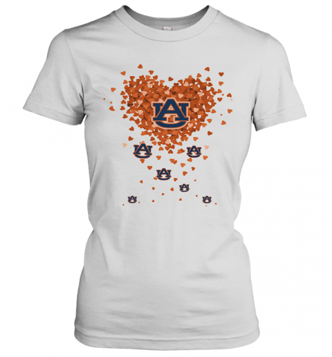 Love Auburn Tigers Logo Hearts T-Shirt Classic Women's T-shirt