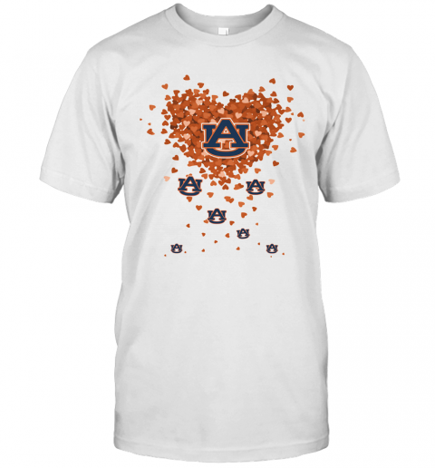 Love Auburn Tigers Logo Hearts T-Shirt Classic Men's T-shirt