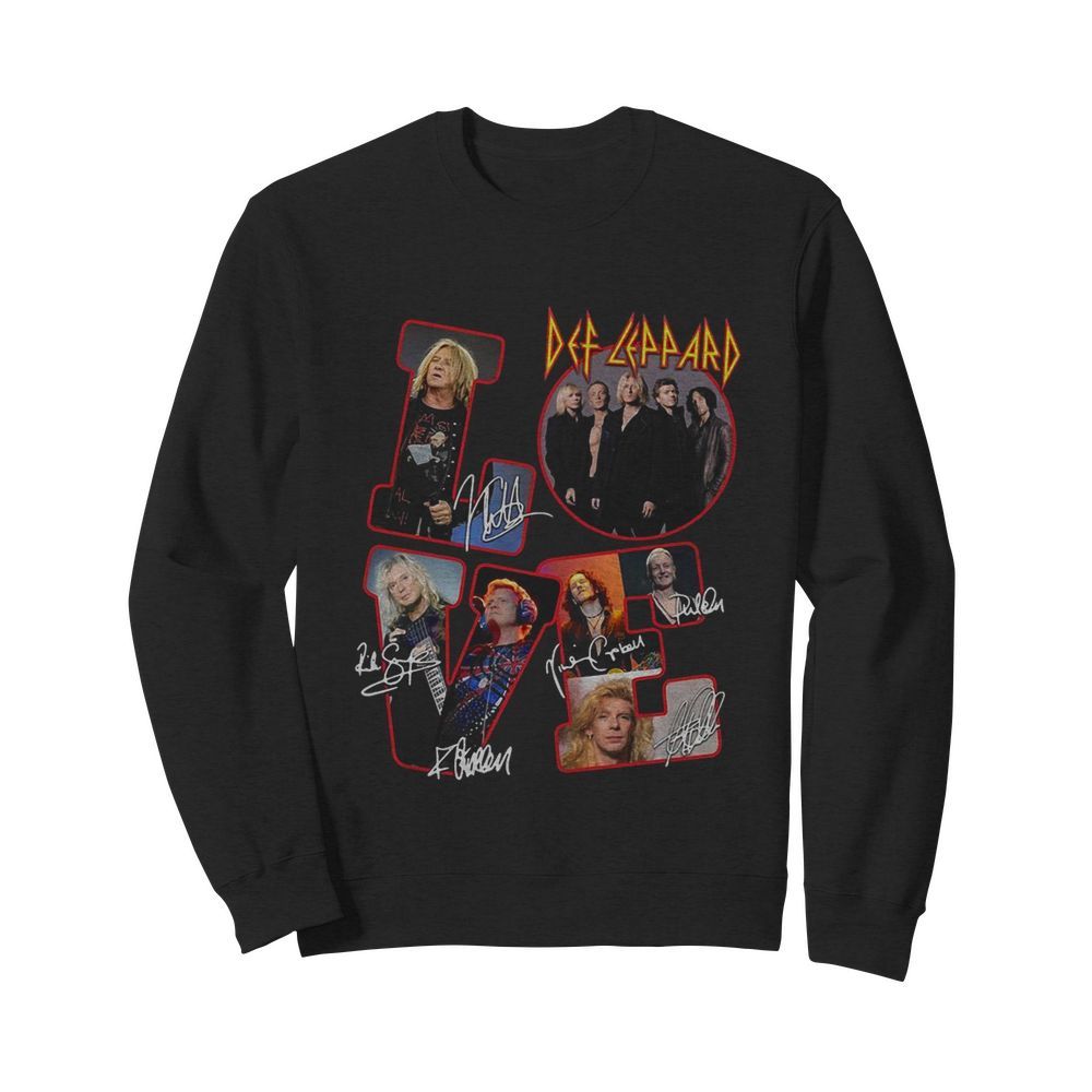 Love Def-leppard Band Members Signatures  Unisex Sweatshirt