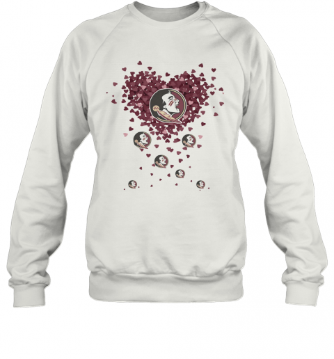 Love Florida State Seminoles Logo Hearts T-Shirt Unisex Sweatshirt