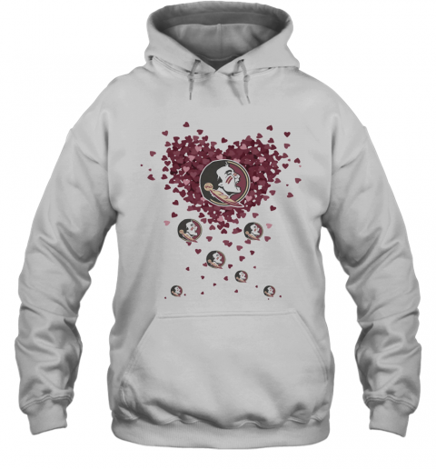 Love Florida State Seminoles Logo Hearts T-Shirt Unisex Hoodie