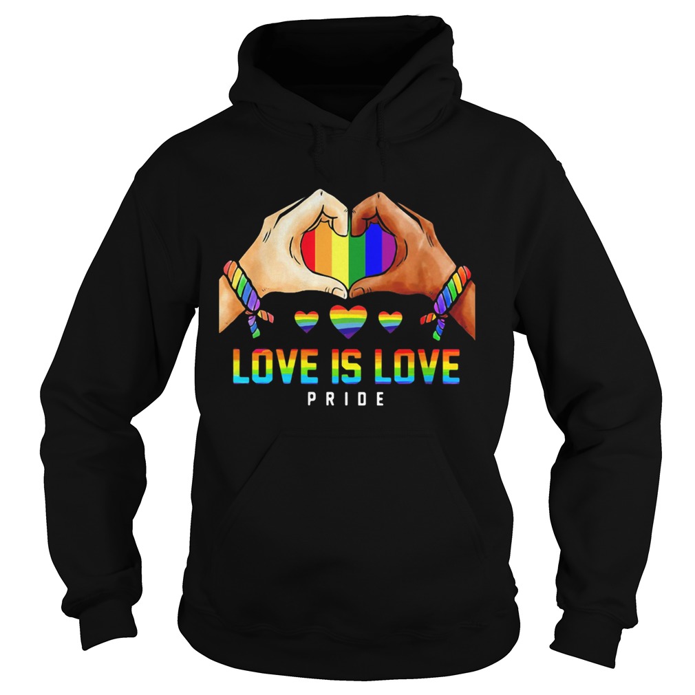 Love Is Love Pride Hand Heart LGBT  Hoodie