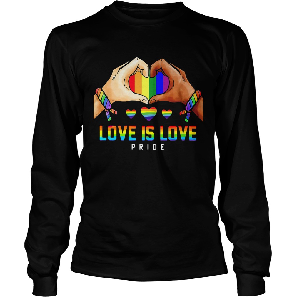 Love Is Love Pride Hand Heart LGBT  Long Sleeve