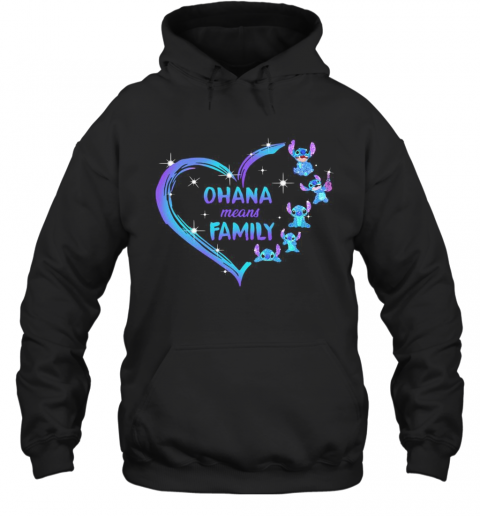 Love Stitch Ohana Means Family Hearts T-Shirt Unisex Hoodie