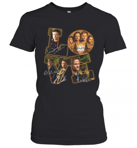 Love Supernatural Movie Characters Signatures T-Shirt Classic Women's T-shirt