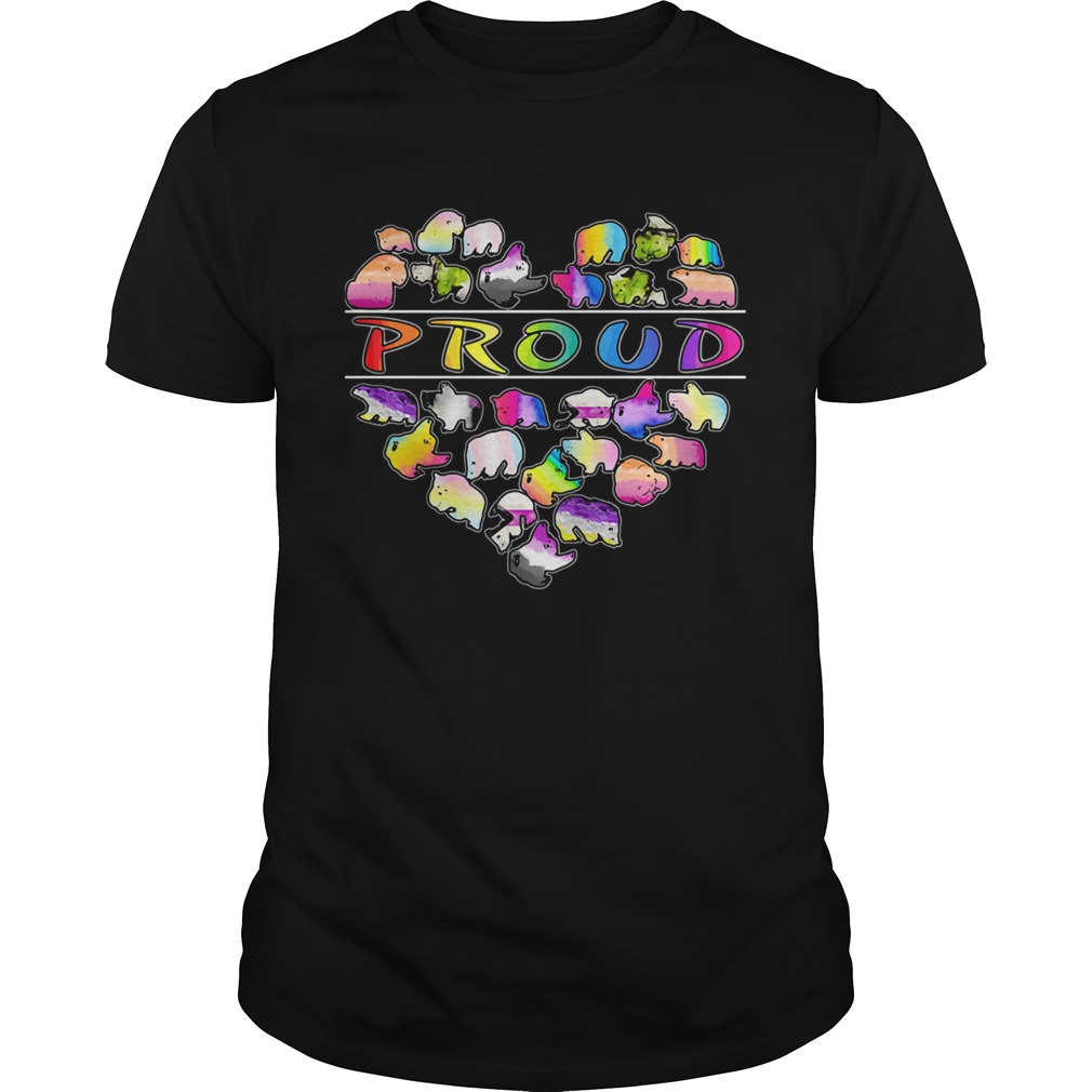 Love bear proud heart shirt