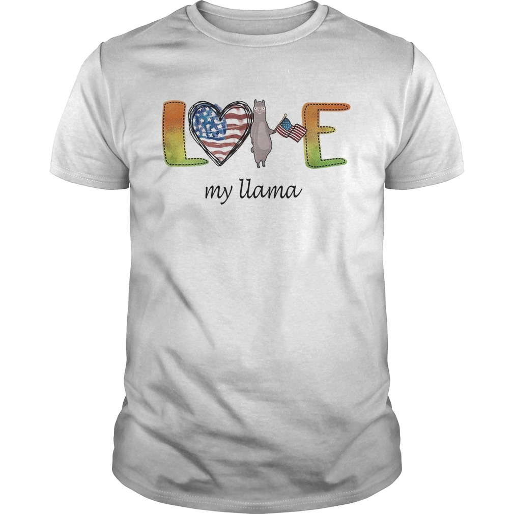 Love my Llama American flag LGBT shirt