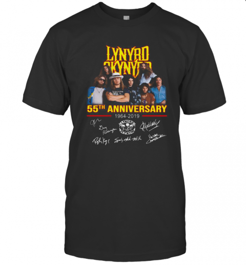 Lynyrd Skynyrd 55Th Anniversary 1964 2019 Signatures T-Shirt