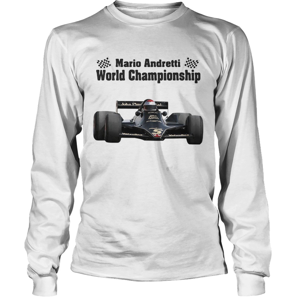 Mario andretti world championship flag  Long Sleeve