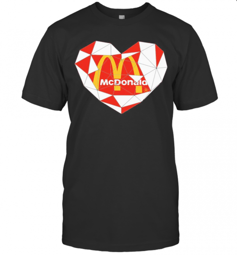 Mcdonald'S Logo Heart Diamond T-Shirt Classic Men's T-shirt