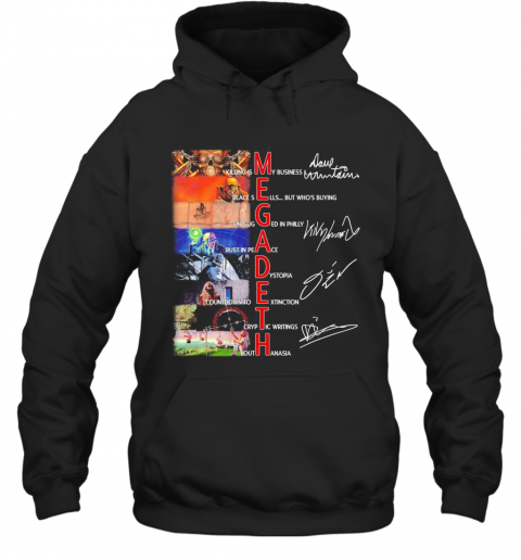 Megadeth Band Members Signatures T-Shirt Unisex Hoodie