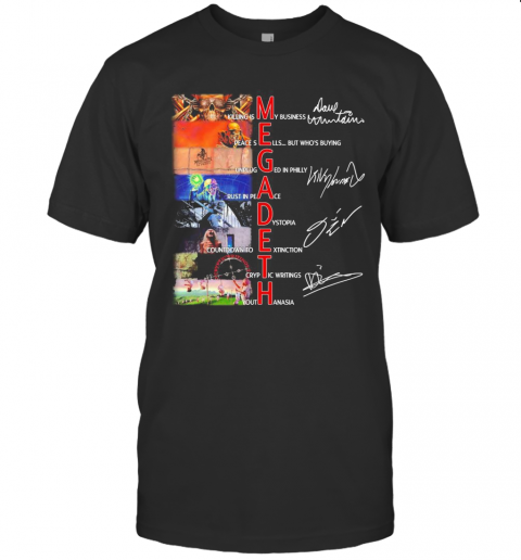 Megadeth Band Members Signatures T-Shirt Classic Men's T-shirt