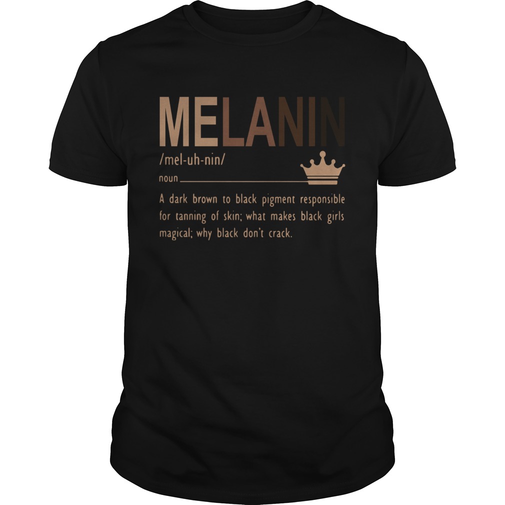 Melanin a dark brown to black pigment responsible for tanning of skin shirt