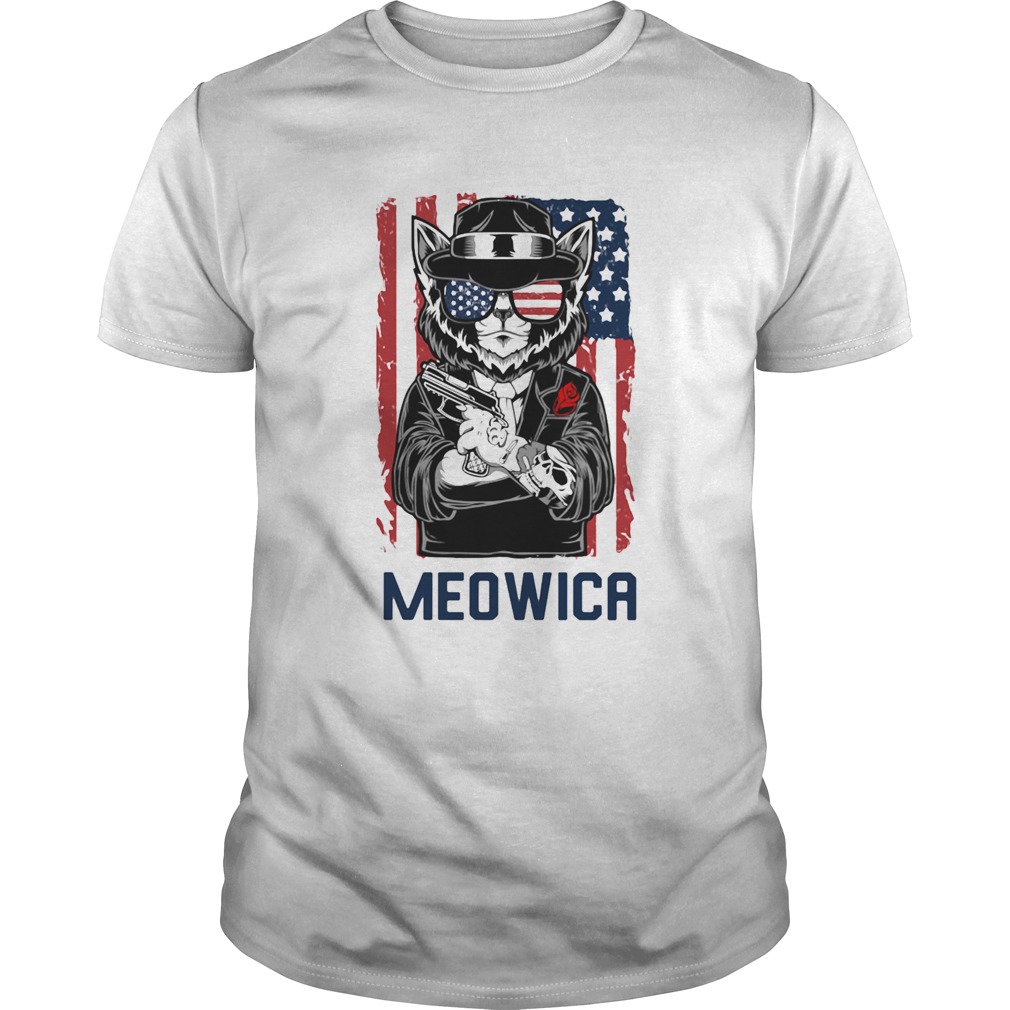 Meowica 14th of July Independence Day Flag shirt