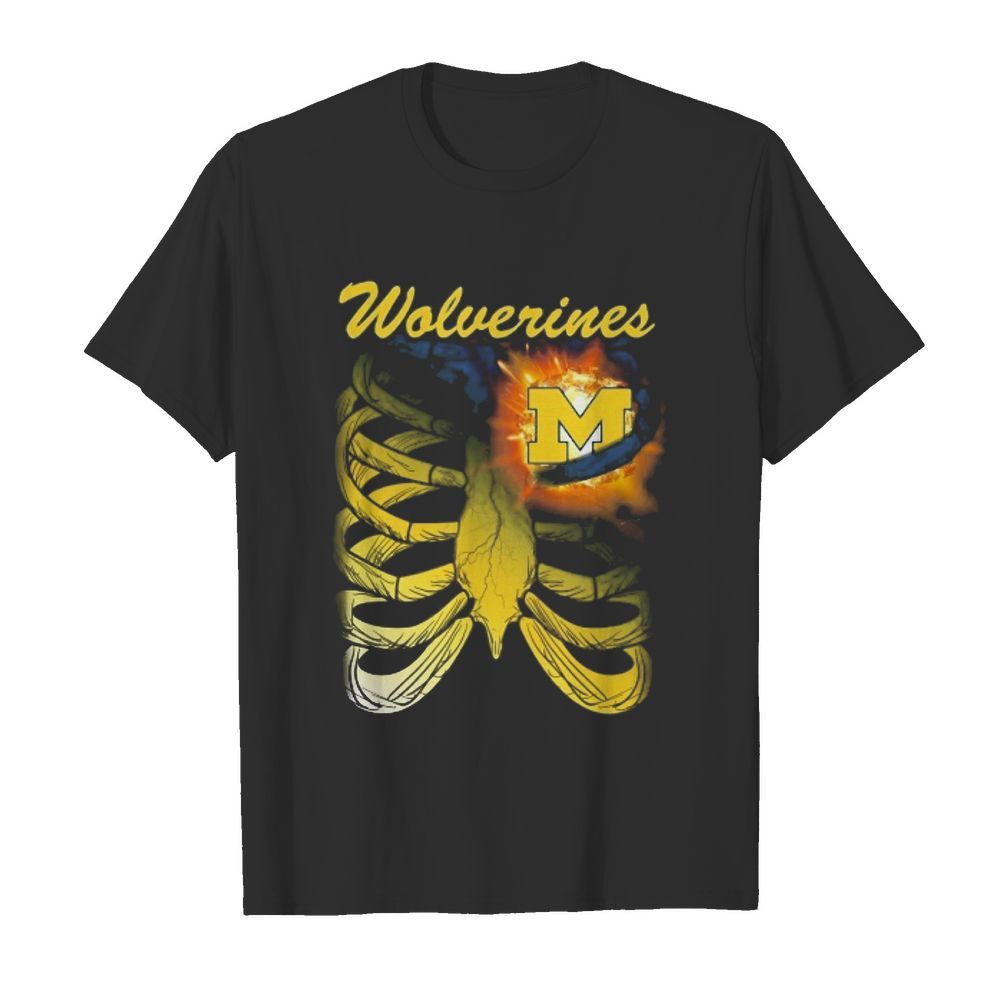 Michigan Wolverines Bone heart shirt