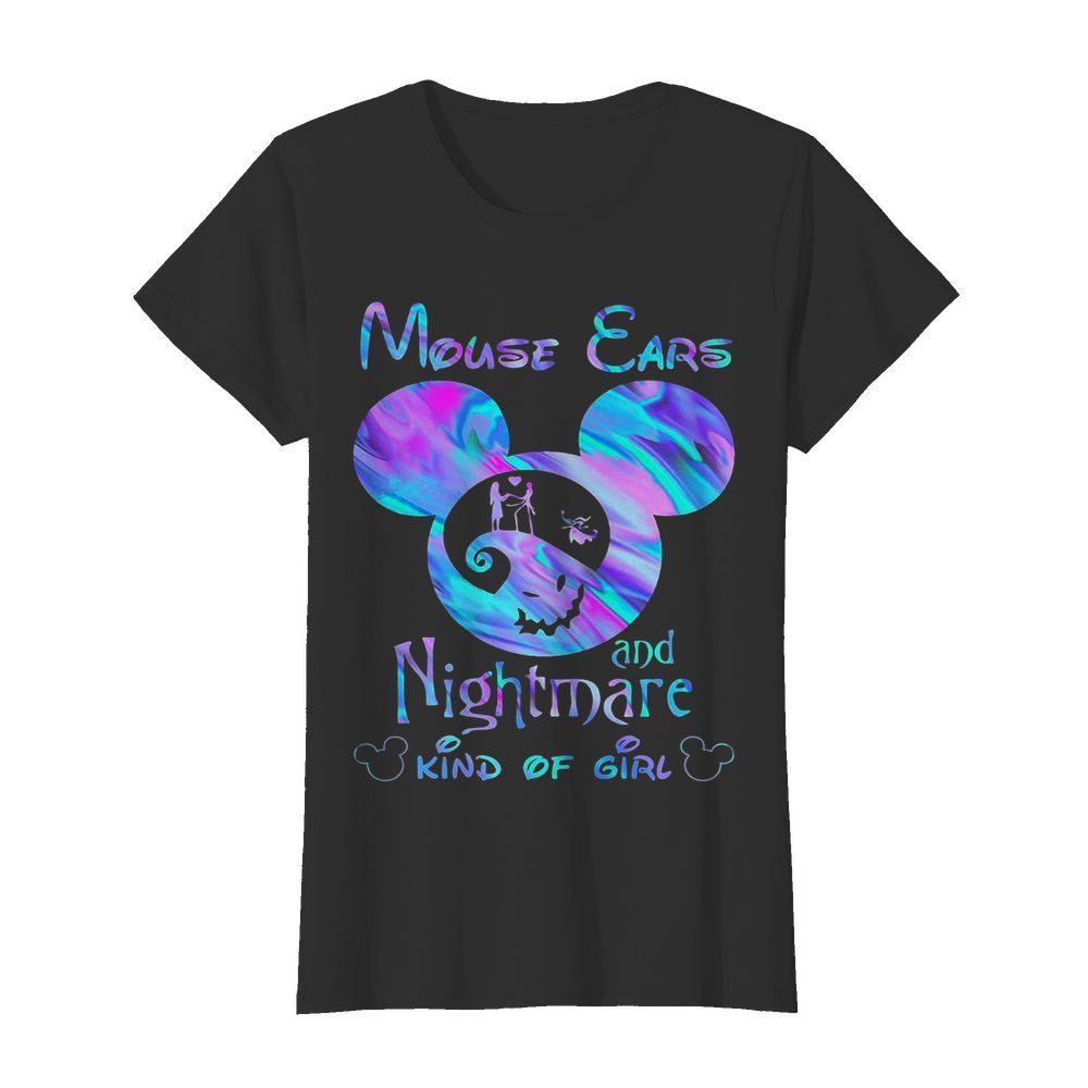 Mickey Mouse Cars And Nightmare Kind Of Girl  Classic Women's T-shirt