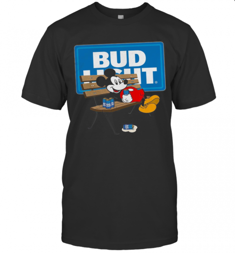 Mickey Mouse Drinking Bud Light T-Shirt