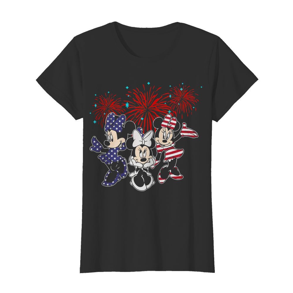 Mickey Mouse Happy The 4th Of July Merica  Classic Women's T-shirt