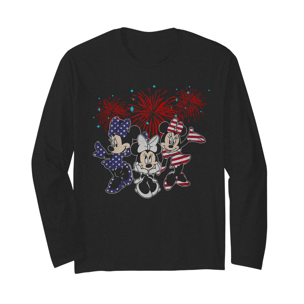 Mickey Mouse Happy The 4th Of July Merica  Long Sleeved T-shirt 