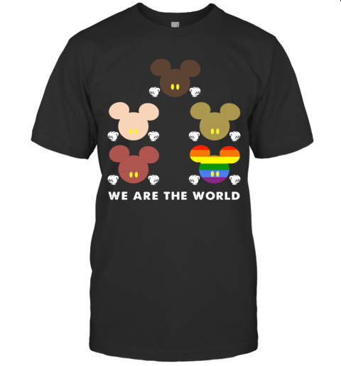 Mickey Mouse Lgbt We Are The World T-Shirt