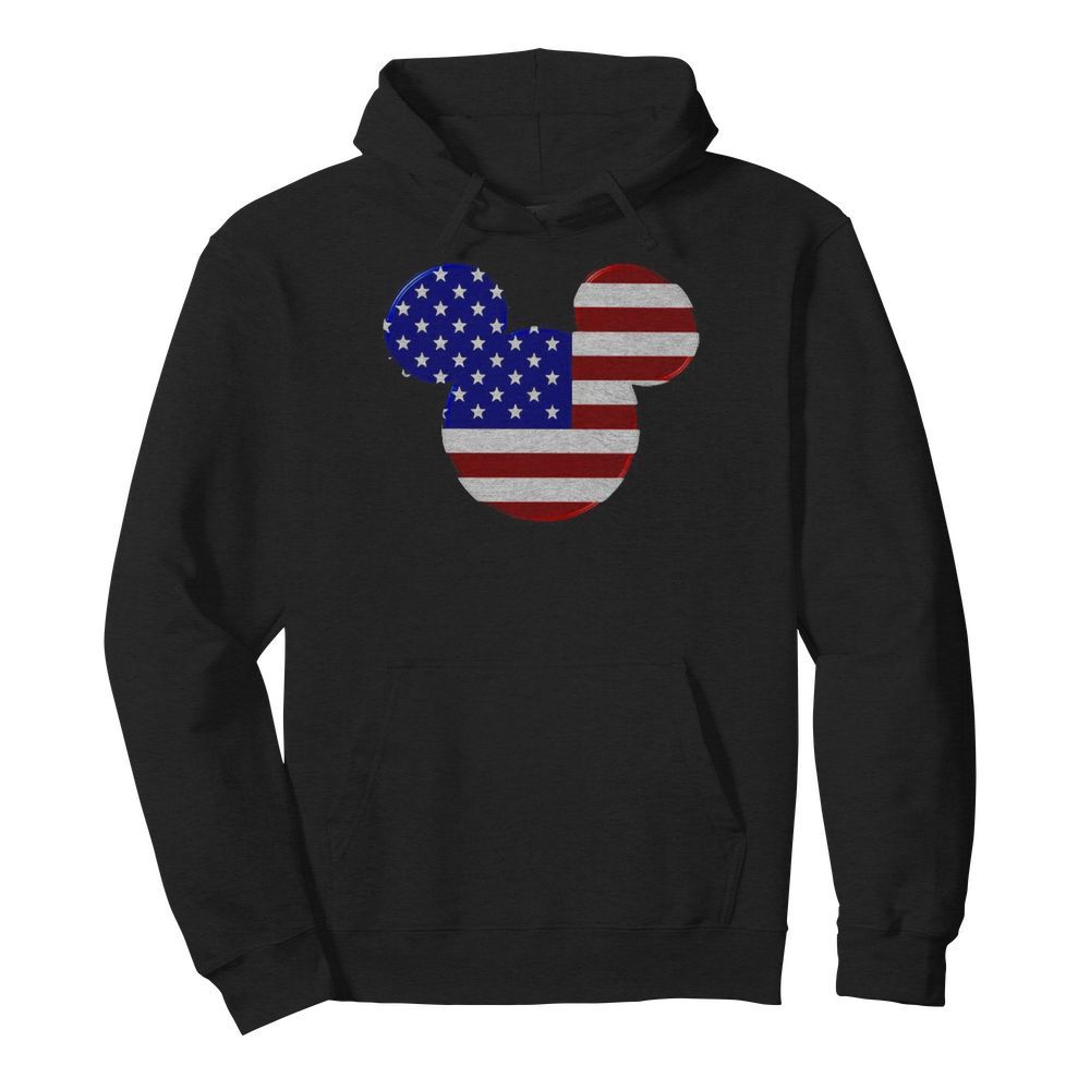 Mickey mouse american flag happy independence day  Unisex Hoodie