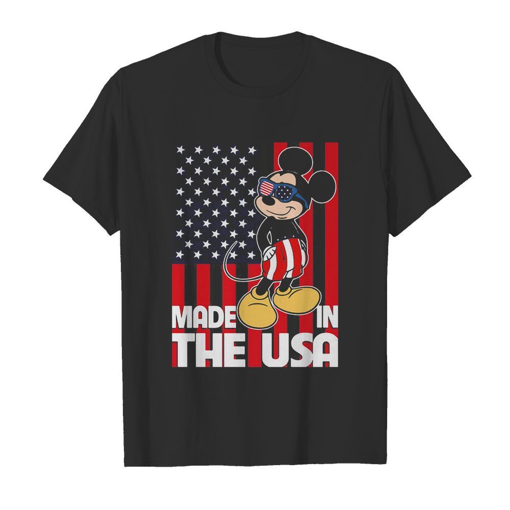 Mickey mouse made in the usa flag independence day shirt