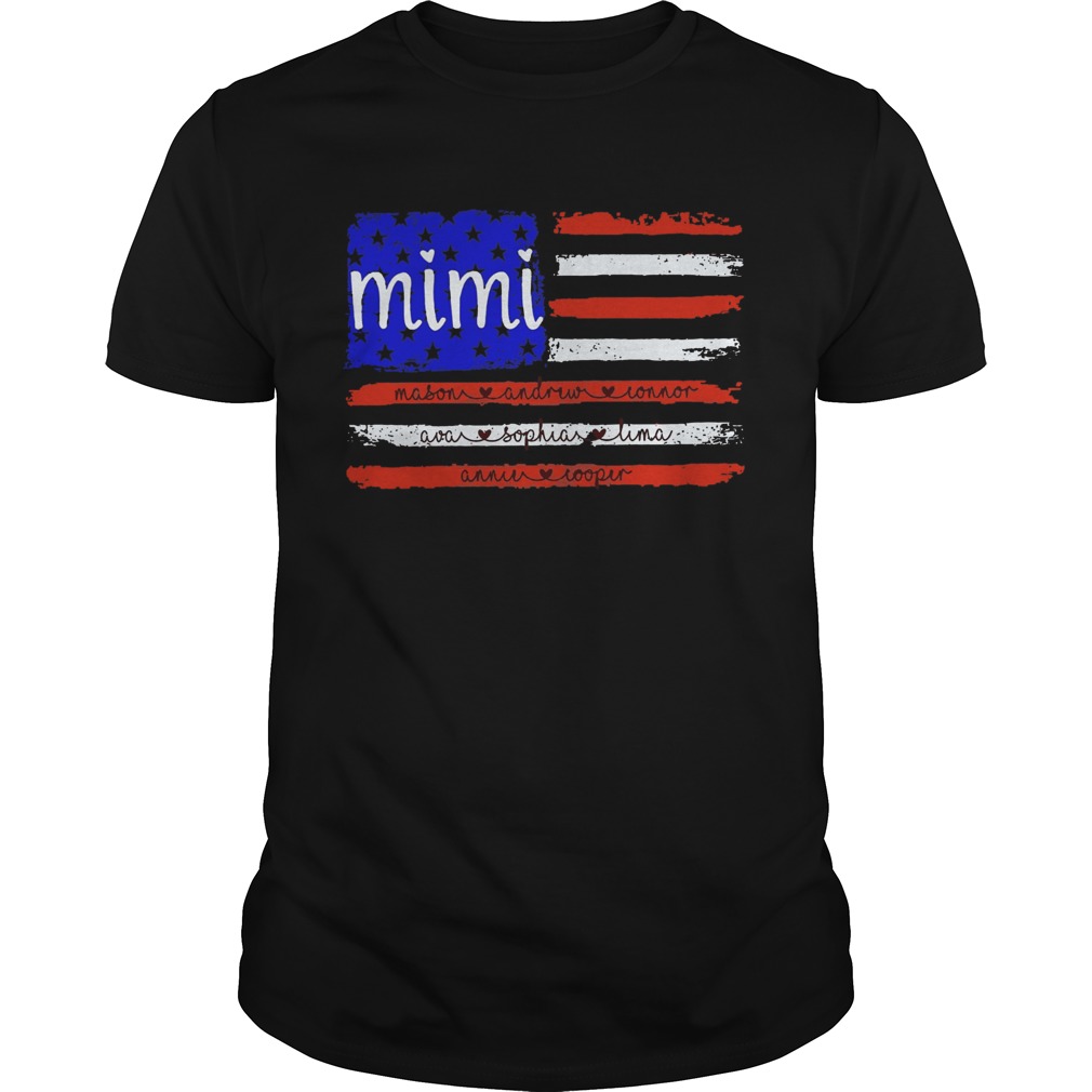 Mimi Mason Andrew Connor Ava Sophia Lima American Flag Veteran Independence Day shirt